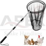 Animal Catcher Net, Chicken Catching Net for Poultry Supplies, Extendable 64" Made of Stainless Steel Fishing net Catcher for Catching Small Duck, Geese, Bird, Bat, Chickens, cat, Poultry - Image 2