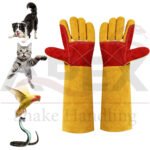 Animal Handling Gloves, 15.7-Inch Leather for Pet and Reptile Care | Cotton Lined Long Sleeve for Cat, Dog, Bird, Parrot and Snake Handling, Grooming... - Image 2