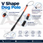 V shape dog pole